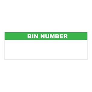 "Bin Number" Rectangular Labels