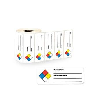 Rectangular Paper Chemical Write-On Labels