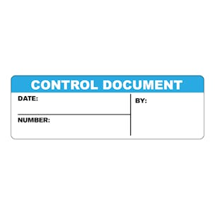 "Control Document" Rectangular Labels
