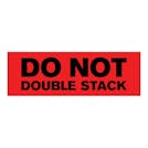 "Do Not Double Stack" Rectangular Labels