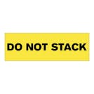 "Do Not Stack" Rectangular Paper Label with Yellow Background - 3" x 1"