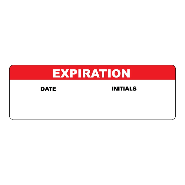 "Expiration" Rectangular & Round Labels
