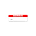"Expiration" with "Date" Rectangular Paper Write-On Label - 3" x 1"