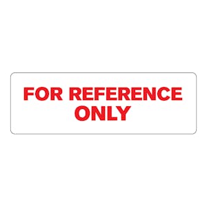 "For Reference Only" Rectangular Labels