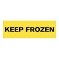 "Keep Frozen" Rectangular Paper Label with Yellow Background - 3" x 1"