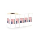 "Made in U.S.A." Rectangular Paper Label with American Flag - 3" x 1"