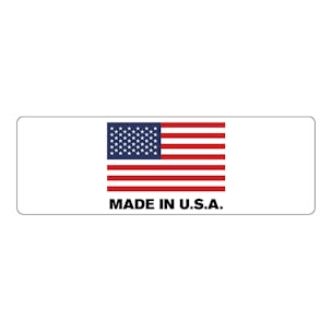 "Made in U.S.A." Rectangular Labels