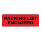 "Packing List Enclosed" Rectangular Labels