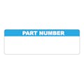 "Part Number" with Write-On Block Rectangular Paper Write-On Label with Blue Header - 3" x 1"