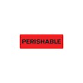 "Perishable" Rectangular Paper Label - 3" x 1"
