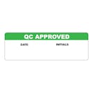 "QC Approved" Rectangular Labels