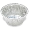 70mL Disposable Aluminum Crimped Round Weighing Dishes with Curled Lip - 70mm Top Dia.