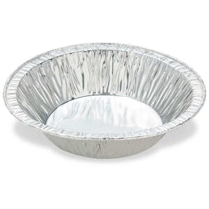 200mL Disposable Aluminum Crimped Round Weighing Dishes with Curled Lip - 127mm Top Dia.