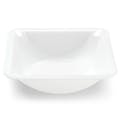 100mL White Polystyrene Anti-Static Square Weighing Boats with Circular Flat Bottom - 89mm L x 89mm W x 25mm Hgt.