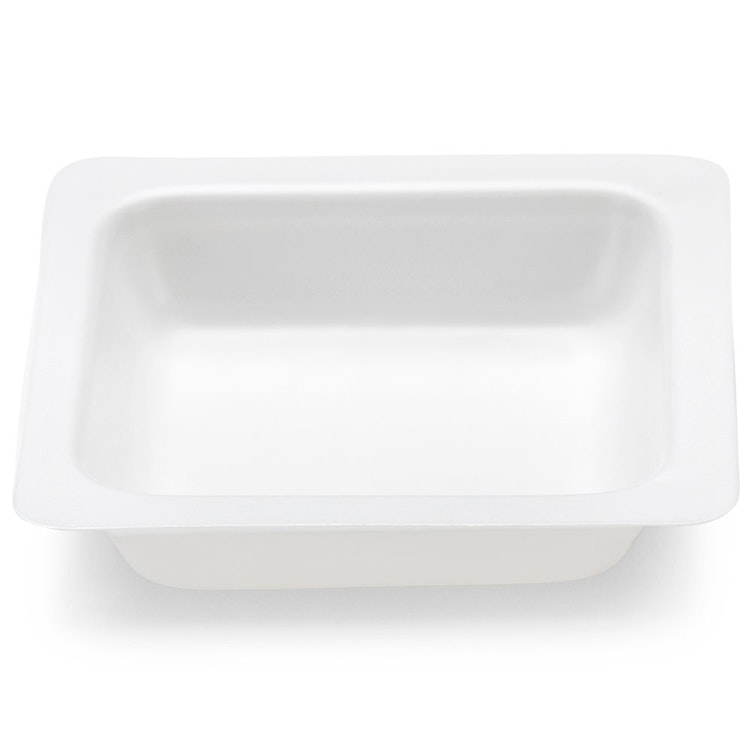 10mL White Polystyrene Anti-Static Square Weighing Boats with Square Flat Bottom - 45mm L x 45mm W x 8mm Hgt.