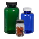 PET Colored Packer Bottles with Plain Caps
