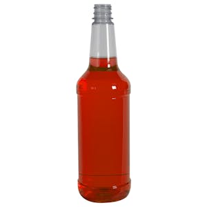 750ml Clear Pet Plastic Liquor Bottles (Cap Not Included) - Clear 28 mm