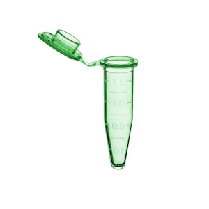 1.5mL SureSeal S™ Green Sterile Microcentrifuge Tube - 500 per Case