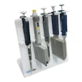 5-Place Acrylic SureStand™ Multi-Channel Capable Pipette Rack