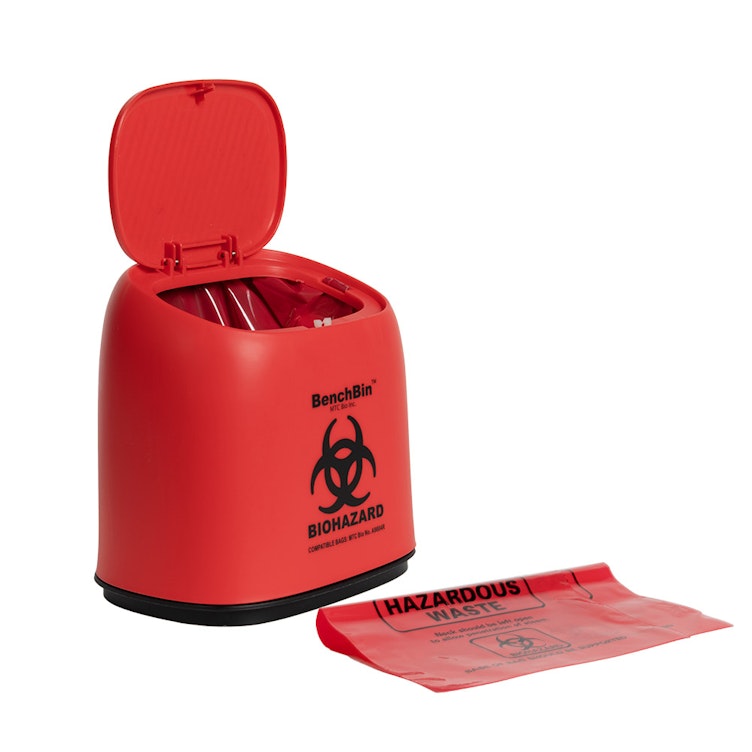BenchBin™ Biohazard Waste Bin Kit with 400 Bags