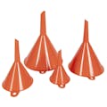 Orange Polyethyene Funnels - Set of 4