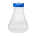 2.8 L Sterile Styrene Butadiene Jumbo Baffled-bottom Shaker Flask with Polupropylene Vented Screw Cap - 6 per Case
