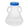 5 L Sterile Styrene Butadiene Jumbo Baffled-bottom Shaker Flask with Polupropylene Vented Screw Cap - 4 per Case