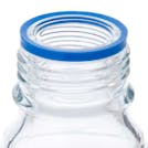 500mL Clear Glass Round Media Storage Bottle with GL45 Cap & Dual Graduations - Case of 10