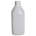 32 oz. White PET Square Beverage Bottle with 38mm DBJ Neck (Cap Sold Separately)