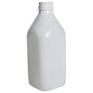 32 oz. White PET Square Beverage Bottle with 38mm DBJ Neck (Cap Sold Separately)