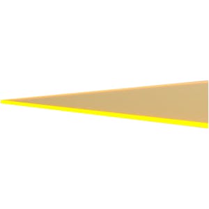0.118" (3.0mm) x 12" x 24" Yellow Fluorescent Acrylic Sheet