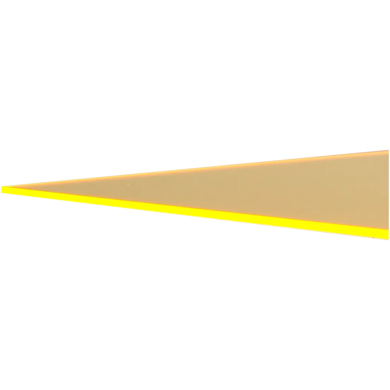 0.118" (3.0mm) x 12" x 24" Yellow Fluorescent Acrylic Sheet