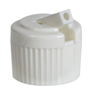 20/410 White Polypropylene (50% PCR Material) Flip-Top Cap