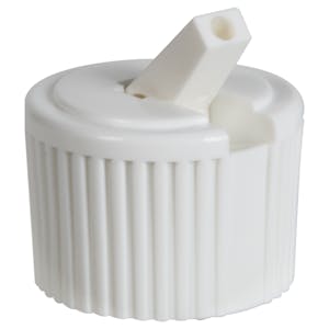 24/410 White Polypropylene (50% PCR Material) Flip-Top Cap