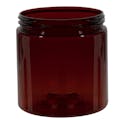 8 oz. Dark Amber PET (100% PCR Material) Straight-Sided Round Jar with 70/400 Neck (Cap Sold Separately)