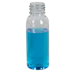 PET Cosmo Bullet Round Bottles (100% PCR Material)