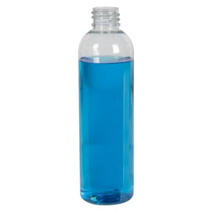 4 oz. Clear PET (100% PCR Material) Cosmo Bullet Round Bottle with 20/410 Neck (Cap Sold Separately)