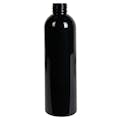 8 oz. Black PET (100% PCR Material) Cosmo Bullet Round Bottle with 24/410 Neck (Cap Sold Separately)