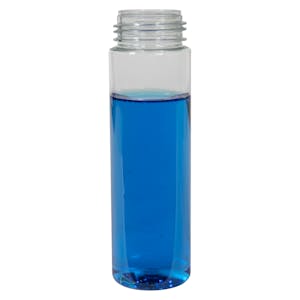 210mL Clear PET (100% PCR Material) Foaming-Style Cylinder Bottle with 43mm Neck (Pump Sold Separately)