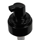 43mm Black Polypropylene (17% PCR Material) Foaming Pump with 7-3/8" Dip Tube, 0.7mL Output & Clear Over Cap