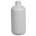 8 oz. White HDPE (50% PCR Material) Boston Round Bottle with 24/410 Neck (Cap Sold Separately)