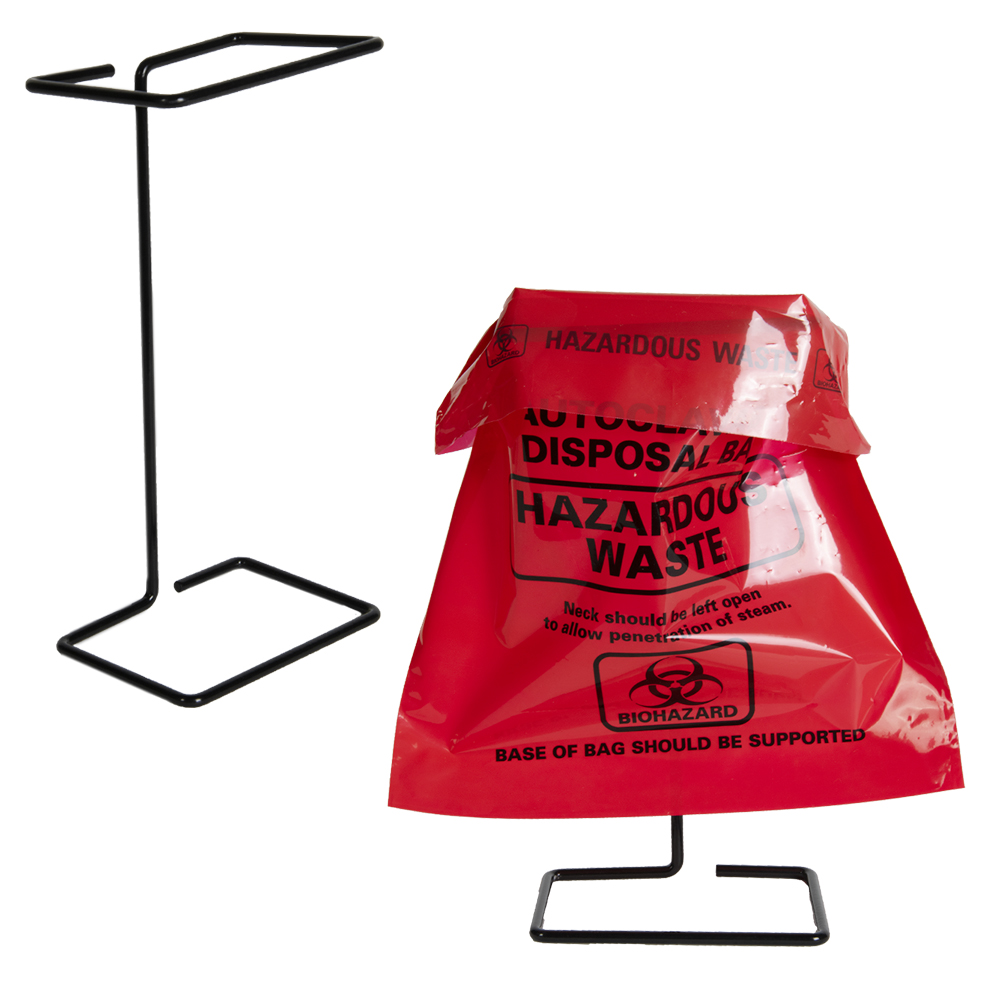 HighTemperature Benchtop Biohazard Stand & Bags U.S. Plastic Corp.