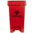 12-14 Gallon Red BowTie™ Biohazard Waste Bin with Foot Pedal