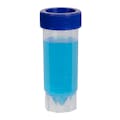 30mL Sterile Clear Polypropylene Self-Standing Centrifuge Tube with Blue Screw Cap & Molded Graduations - Case of 500