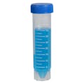 50mL Sterile Clear Polypropylene Self-Standing Centrifuge Tube with Blue Screw Cap & Printed Graduations - Case of 500