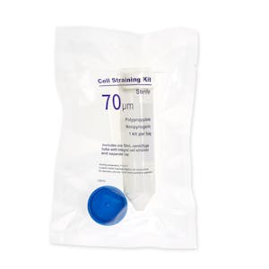 70µm Sterile White SureStrain™ Cell Strainer Kit with Strainer, Tube & Screw Cap - Individually Wrapped, Case of 50