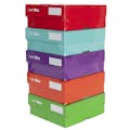 Assorted Color FlipTop™ Hinged Cardboard Freezer Box with 100 Places - Package of 5