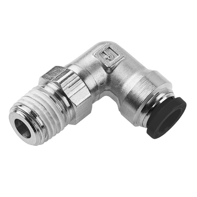 1/4" Tube x 1/4" Male NPTF Prestolok PLP Brass Male Swivel Elbow