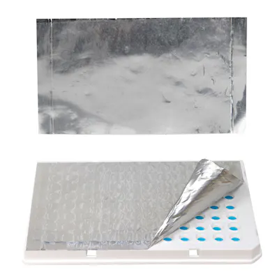 Pre-Cut Pierceable Aluminum PCR Plate Sealing Film - Package of 100