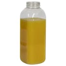 12 oz. French Square Natural PET (25% PCR Material) Bottle with 38mm ISS/IPEC Neck (Cap Sold Separately)